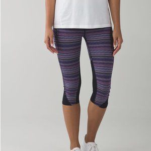Lululemon Vent It Out Crop Space Dye Twist Ultra Violet Multi Naval Blue 8